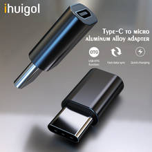 Ihuigol OTG Type C адаптер USB C к Micro USB гнезду для Samsung S9 S10 Plus Huawei Xiaomi Поддержка данных зарядки Type-C конвертер 2024 - купить недорого