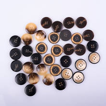 Cusack 10 pcs 4 Holes 2.5 cm Buttons for Winter Spring Women Men Coats Blouse Garments DIY Crafts Sewing Resin Black 5 Models 2024 - buy cheap