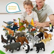 12Pcs Set Puzzle Learning Toys Simulated Wild Animals Model Toy 2024 - buy cheap