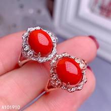 KJJEAXCMY boutique jewelry 925 sterling silver inlaid Natural red coral Ring Women's Ring Support detection fashion 2024 - buy cheap