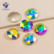 YANRUO 1201 Rivoli 27mm Bright AB Sewn Stones Crystal K9 Crystal No Strached Sewing Rhinestones Stones For Clothes 2024 - buy cheap