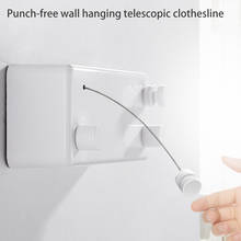 4M Double Row Clothesline Wall Mounted Retractable Clothes Dryer Steel Rope Wall Hanger Laundry Dryer Indoor Clothes Line 2024 - buy cheap