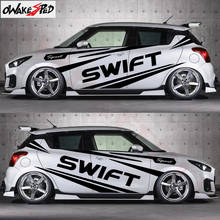 1set Car Styling Body Both Side Decor Stickers For-SUZUKI SWIFT Racing Sport Styling Vinyl Decals Auto Door Strieps Stickers 2024 - buy cheap