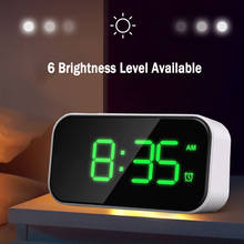 Small LED Alarm Clock with Simple Operation Easy Snooze Adjustable Alarm Volume USB Charger 12/24Hours Digital Alarm Clock 2024 - buy cheap