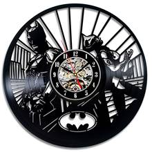 Batman Wall Clock Vintage Modern Design Decorative Boys Bedroom Vinyl Record Watch Wall Clocks Home Decor Silent 12 inch 2024 - buy cheap