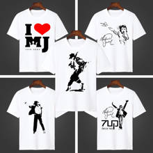 Camiseta con estampado de MJ para hombre y mujer, Camiseta con estampado de Michael Jackson, Camiseta estampada de moda, camiseta informal de manga corta, disfraz de Cosplay 2024 - compra barato