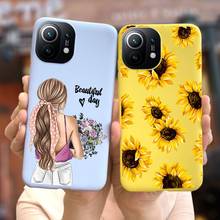 Beautiful Girls Flowers Cover For Xiaomi Mi 11 Case Mi11 Soft Slim Fundas For Xiaomi 11 Mi11 Phone Cases M2011K2C Silicone Coque 2024 - buy cheap