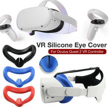 Capa de silicone macio para os olhos, proteção contra suor para os olhos, para oculus quest 2, lavável e antiderrapante, acessório de headset vr 2024 - compre barato