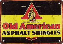 Old American Asphalt Shingles Retro tin sign nostalgic ornament metal poster garage art deco bar cafe shop 2024 - buy cheap