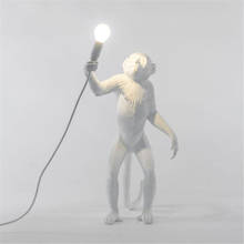 Современные подвесные светильники из пеньковой веревки, черная полимерная лампа в форме обезьяны, американский кантри, промышленный подвесной светильник, приспособления для домашнего декора 2024 - купить недорого