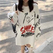 Homemade/2019 New Hip-hop Street Graffiti Printed Loose Bf Long Sleeve Sanitary Clothes for Men and Women hoodies sweatshirts 2024 - buy cheap