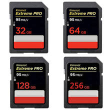 Kimsnot-tarjeta de memoria Flash 95 MB/s Extreme PRO, 64GB, SDXC, 16GB, 32GB, 128GB, 256GB, SD, SDHC, Clase 10, 633x, UHS-1, cámara DSLR 2024 - compra barato