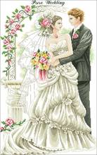 28-DOME111007 wedding (14CT) Counted Cross Stitch  11CT 14CT 18CT DIY Cross Stitch Kits Embroidery Needlework Sets 2024 - buy cheap