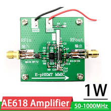 Amplificador Lineal AE618, 50M-1000MHz, 1W, 20dB de ganancia, amplificador de potencia RF para Radio Ham, UHF, HF, VHF, FM, 433M, 315M, 900MHZ 2024 - compra barato