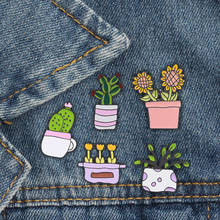 Lovely Potted Plant Custom Brooched Cartoon Mini Cactus Succulent Enamel Pins Badges Backpack Denim Jackets Lapel Pin Jewelry 2024 - buy cheap