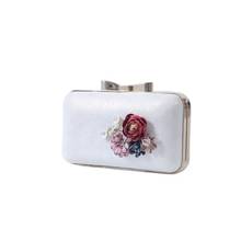 Bolsos de mano hechos a mano con flores para mujer, cartera de mano con cadena para Banquete de boda, envío directo, LXG41, novedad de 2020 2024 - compra barato