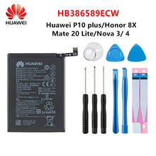 Huawei-batería HB386589ECW original, 100% mAh, para Huawei V10 P10 Plus, 20S Honor Play, Honor 8X, Play Nova 3, Mate20 + herramientas, 3750 2024 - compra barato
