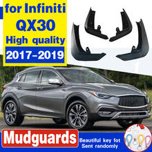 Conjunto de para-lama automotivo moldado para infiniti, qx30 2017 2018 2019 protetores contra respingo para-lamas acessórios para carros 2024 - compre barato