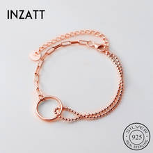 INZATT-pulsera redonda geométrica de Plata de Ley 925 auténtica para mujer, accesorios de cadena para fiesta delicado de moda, Cuenta de joyería 2024 - compra barato