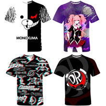 3D printed Danganronpa Monokuma T-shirt Men's Casual Anime Oversized T Shirt Black and White Bear Summer Top 90s Graphic T Shirt 2024 - buy cheap