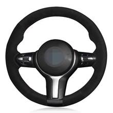 Car Steering Wheel Cover DIY Black Soft Suede For BMW (M Sport) 2 Series F22 F23 F45 F46 X4 F26 X5 F15 X6 F16 2014-2019 2024 - buy cheap