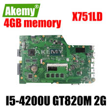 X751LD Motherboard REV:2.0 I5CPU GT820M For Asus X751L K751L K751LN Laptop motherboard X751LD Mainboard X751LD Motherboard 2024 - buy cheap