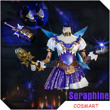 Traje LOL KDA Seraphine Idol SJ, hermoso vestido, disfraz de fiesta de Halloween para niñas y mujeres, nuevo 2020 2024 - compra barato