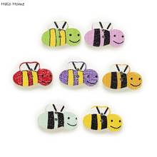 30pcs Bee Theme Wood Buttons for Sewing Scrapbooking Clothing Headwear Handmade Crafts Home Decor Accessories DIY 2024 - buy cheap