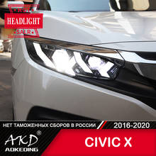 For Car CIVIC X Head Lamp 2016-2020 Car Accessory Fog Lights Day Running Light DRL H7 LED Bi Xenon Bulb CIVIC Headlights 2024 - buy cheap