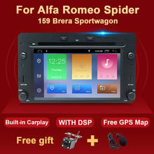 Radio con GPS para coche, reproductor Multimedia con Android 10,0, DVD, USB, 1 Din, para Alfa Romeo, Spider, Alfa Romeo 159, Brera 159, Sportwagon 2024 - compra barato