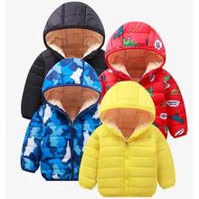 Jaqueta de neve infantil, casaco com capuz para meninos e meninas 2024 - compre barato