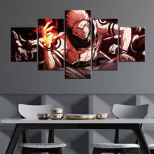 5 ou 3 pçs pintura moderna sala de estar decoração arte da parede sukuna papel de parede jujutsu kaisen anime obras de arte murais lona yuji cartaz 2024 - compre barato