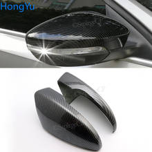 For Volkswagen VW Carbon fiber mirror cover CC Beetle Jetta Passat Sagitar Magotan Scirocco EOS Bora Black rearview mirror cover 2024 - buy cheap