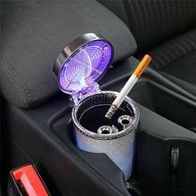 Cenicero con luz LED para coche, soporte cilíndrico para cenizas sin humo, accesorios de Interior coloridos 2024 - compra barato