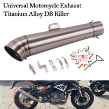 Tubo de Escape Universal de aleación de titanio para motocicleta, silenciador modificado GP, DB Killer, para Z900, FZ6N, MT09, ZX6R, Ninja250, Z250, 60MM 2024 - compra barato
