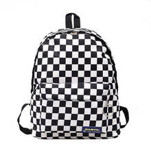 Fashion Canvas Backpack Trend Women Checkerboard Wear Daypack Laptop Bag Large Capacity Outdoor Travel Student Book Schoolbag 2024 - buy cheap