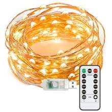 1/2PCS LED String Lights 33ft 100 LED USB Plug in Fairy String Lights 8 Modes Copper Wire Lights Waterproof Remote Control Timer 2024 - buy cheap