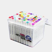 120 COLORS Alcohol  Art Markers, dual tips Marker set for kids Adults coloring, sketch markers for drawing, sketching 2024 - buy cheap