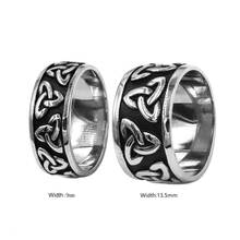 Classic Celtic Knot Ring Stainless Steel Jewelry Claddagh Style Norse Viking Wolf Biker Men Women Wedding Ring Wholesale SWR0808 2024 - buy cheap