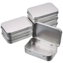 6pcs Mini Portable Metal Rectangular Empty Hinged Tins Small Storage Kit Box Containers 2024 - buy cheap