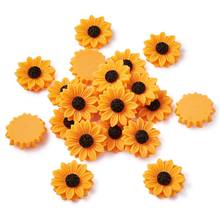 20pcs Sunflower Resin Cabochons for Women DIY Earrings Jewelry Making Accessories Decor Supplies Mixed Color 2024 - compre barato