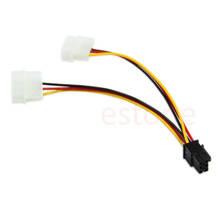 2020 nuevo 1 PCI-E de 6 pines a 2X4 pines Cable convertidor adaptador de corriente 2024 - compra barato