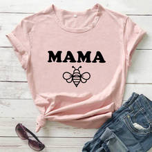 Mama Bee Shirt new arrival 2020 summer cotton funny t shirt Mother's Day Gift Mom Life Shirt Nature Lover Gift Bee lover Shirt 2024 - buy cheap