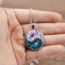 Black and White Butterfly Tai Chi Yin Yang Pendant Necklaces for Him Glass Cabochon Choker Best Friends Friendship Jewelry Gifts 2024 - buy cheap