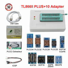 Оригинальный minipro TL866II Plus V8.11 TL866A TL866CS USB универсальный BIOS nand flash 24 93 25 mcu программатор + 10 IC Адаптеры 2024 - купить недорого