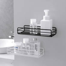 Metal Shelf Shower Basket Practical Iron Bathroom Rack Organizer Shower Shelf Adhesive Hang Bathroom Storage Rack 2024 - buy cheap