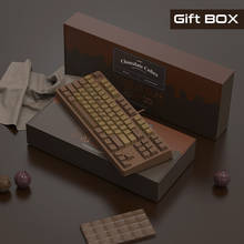 Ajazz 2020 teclado mecânico 87/104 keycap com fio usb gaming keyboard novo design teclado mecânico de chocolate para pc 2024 - compre barato