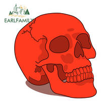 EARLFAMILY 13cm x 12.4cm for Red Skull Scary Car Stickers Cartoon Surfboard Cartoon Decal Windshield Motorcycle Vinyl Car Wrap 2024 - buy cheap