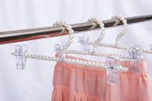 Non-Slip Beaded Clothes Hanger Pants Trouser Kids Dress Hanger Rack with Clip 2024 - buy cheap