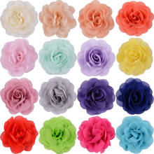 Nishine 3.2" 8pcs/lot Chiffon Rose Flowers Flat Back for Kids Adult Headband Hair Clips Diy Baby Girls Headwear Hair Accessories 2024 - buy cheap